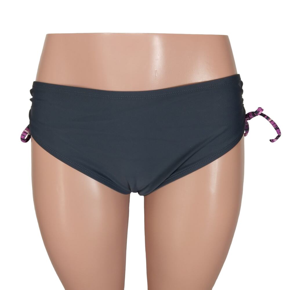 Everlast Sport Bikini Bottom Size 12 Gray with Purple Lining